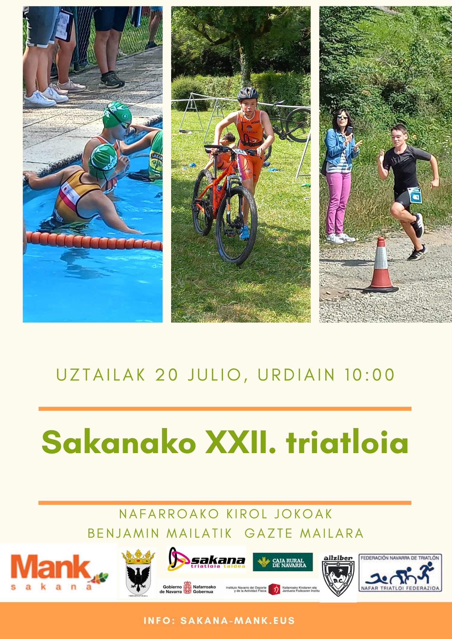 Abiertas inscripciones XXII Triatl&oacute;n JDN de Sakana